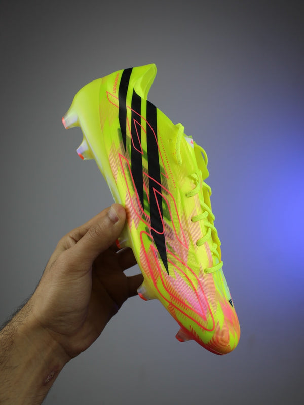 F50 Hyperfast Elite Firm Ground football boot, featuring a vibrant solar yellow Football Boots