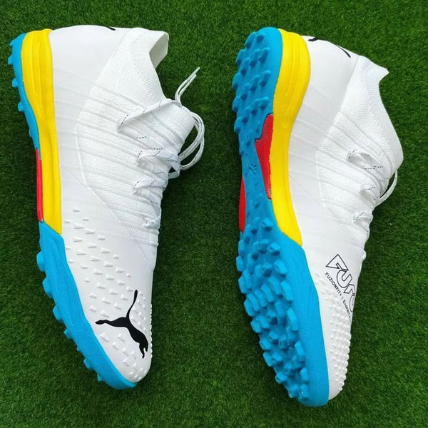 Future Z turf football boots, featuring a vibrant white Blue Football Boots