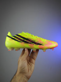 F50 Hyperfast Elite Firm Ground football boot, featuring a vibrant solar yellow Football Boots
